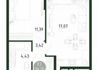 Продажа однокомнатной квартиры, 40 м2, Тульская область