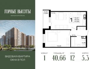 Продаю 1-комнатную квартиру, 40.66 м2, Адыгея