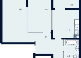 Продажа 2-ком. квартиры, 55.5 м2, Саратов
