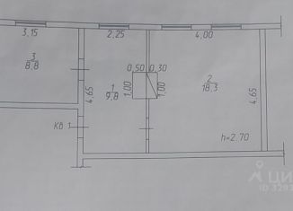 Двухкомнатная квартира на продажу, 36.9 м2, Кемеровская область, улица Крупской, 14