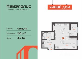 Продаю квартиру студию, 36 м2, Пермь