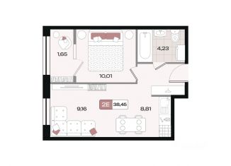 Продам 2-комнатную квартиру, 38.45 м2, Краснодар