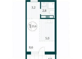 Продаю однокомнатную квартиру, 23.6 м2, Иркутск