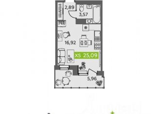 Продам квартиру студию, 25.09 м2, Архангельская область