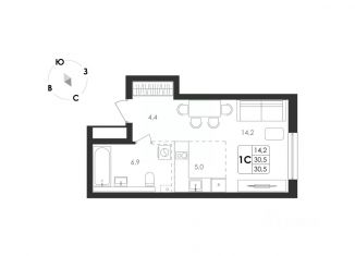 Продам 1-ком. квартиру, 30.5 м2, Воронежская область