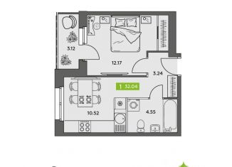 Продается 1-комнатная квартира, 32.04 м2, Архангельская область
