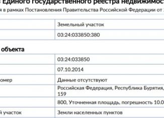 Продаю земельный участок, 800 сот., Улан-Удэ