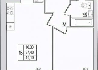 Продажа 1-ком. квартиры, 40.1 м2, Псков
