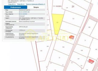 Продажа участка, 13 сот., Свердловская область, Садовая улица, 2