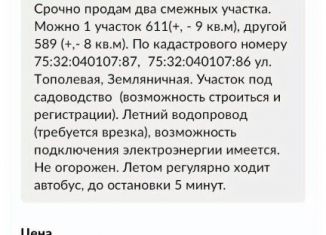 Продается участок, 9 сот., Чита