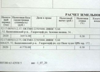 Продам участок, 12 сот., рабочий посёлок Гидроторф