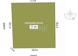 Продаю земельный участок, 7.7 сот., село Луговое, Кузнецкий проезд