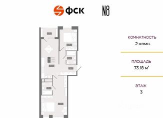 Продается 2-комнатная квартира, 73.18 м2, Санкт-Петербург, метро Площадь Восстания