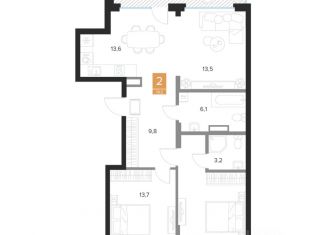 Продам 2-комнатную квартиру, 78.5 м2, Курск