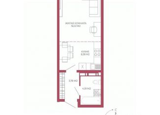 Продам однокомнатную квартиру, 32.37 м2, Пенза