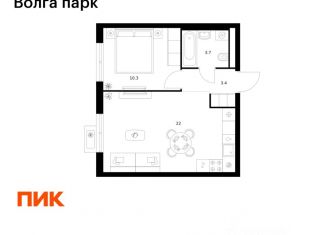 Продаю 1-ком. квартиру, 39.4 м2, Ярославль, Фрунзенский район