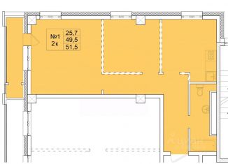 Продам 2-ком. квартиру, 51.5 м2, Якутск