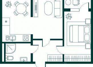 Продается 1-комнатная квартира, 45.5 м2, Дагестан