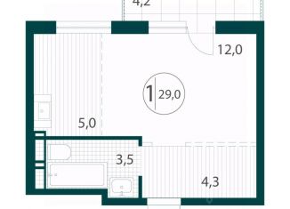 Продается 1-комнатная квартира, 29 м2, Иркутская область