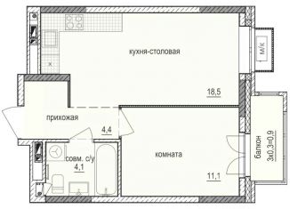 Продаю однокомнатную квартиру, 39 м2, Ижевск, Октябрьский район