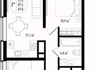 Продаю трехкомнатную квартиру, 49.8 м2, Астраханская область