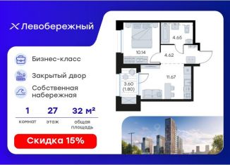 Продам 1-ком. квартиру, 32.88 м2, Нижний Новгород, Ленинский район