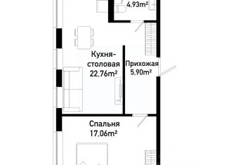1-ком. квартира на продажу, 50.81 м2, Приморский край