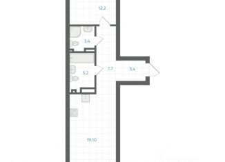 2-ком. квартира на продажу, 53.1 м2, Челябинск