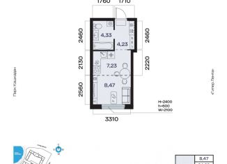 Продажа однокомнатной квартиры, 24.26 м2, Уфа