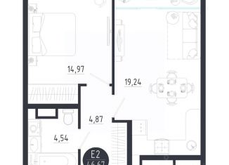 Продается однокомнатная квартира, 46.67 м2, Тула, Центральный территориальный округ