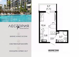 Продается квартира студия, 20.8 м2, Сочи, микрорайон Кудепста