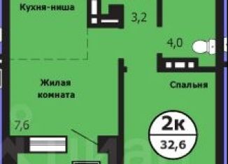 Продаю 2-ком. квартиру, 32.3 м2, Красноярск, улица Лесников, 59