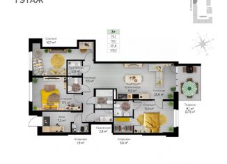 Продажа 4-ком. квартиры, 128.2 м2, Пермь