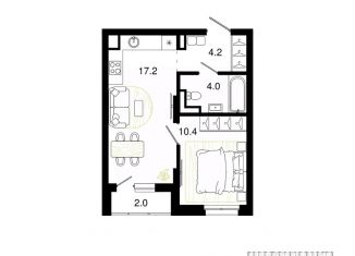 Продаю 1-комнатную квартиру, 36.8 м2, Уфа