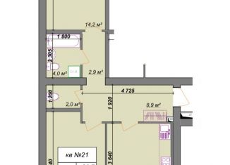 Продажа 2-ком. квартиры, 61.7 м2, Костромская область