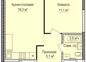 Продам однокомнатную квартиру, 39.1 м2, Ижевск