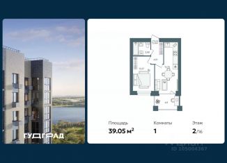 Продаю 1-ком. квартиру, 39.05 м2, Ярославль