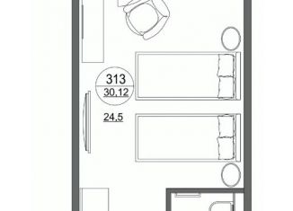 Продам 1-комнатную квартиру, 30.12 м2, Карачаево-Черкесия