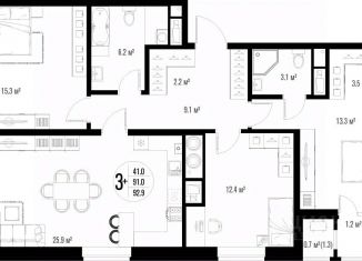 3-ком. квартира на продажу, 92.9 м2, Астраханская область