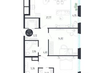 Продается двухкомнатная квартира, 84.58 м2, Тула, Центральный территориальный округ