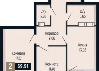 Продаю 2-комнатную квартиру, 67.91 м2, Ставропольский край