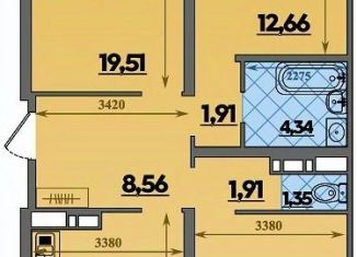 Продается 3-ком. квартира, 85.28 м2, Майкоп