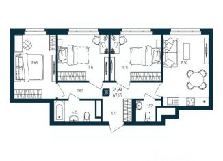 Продаю 3-комнатную квартиру, 67.65 м2, Тюмень