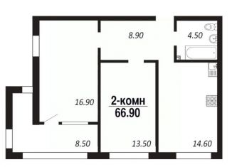 Продажа 2-ком. квартиры, 66.9 м2, Омск