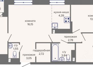 Продам 4-комнатную квартиру, 72.91 м2, Пермь