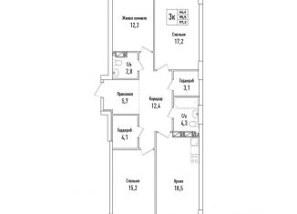 Продам трехкомнатную квартиру, 95.9 м2, Самара, улица Фрунзе, 13