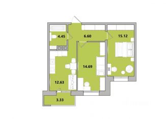 Продажа 2-комнатной квартиры, 56.82 м2, Иркутск, Ленинский округ
