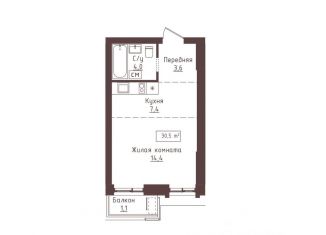 Продам 1-комнатную квартиру, 30.5 м2, Алтайский край, улица Папанинцев, 155