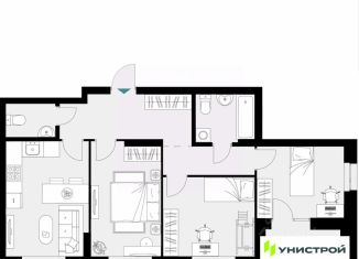 Продам 3-комнатную квартиру, 73.23 м2, Казань