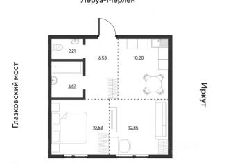 Продам двухкомнатную квартиру, 44.3 м2, Иркутская область